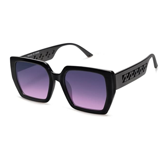 ?Purple Square Polarized Sunglasses for Men Women Stylish Trendy main image 2